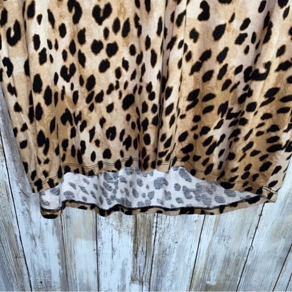 Calvin Klein Leopard High Low Blouse - Picture 5 of 6